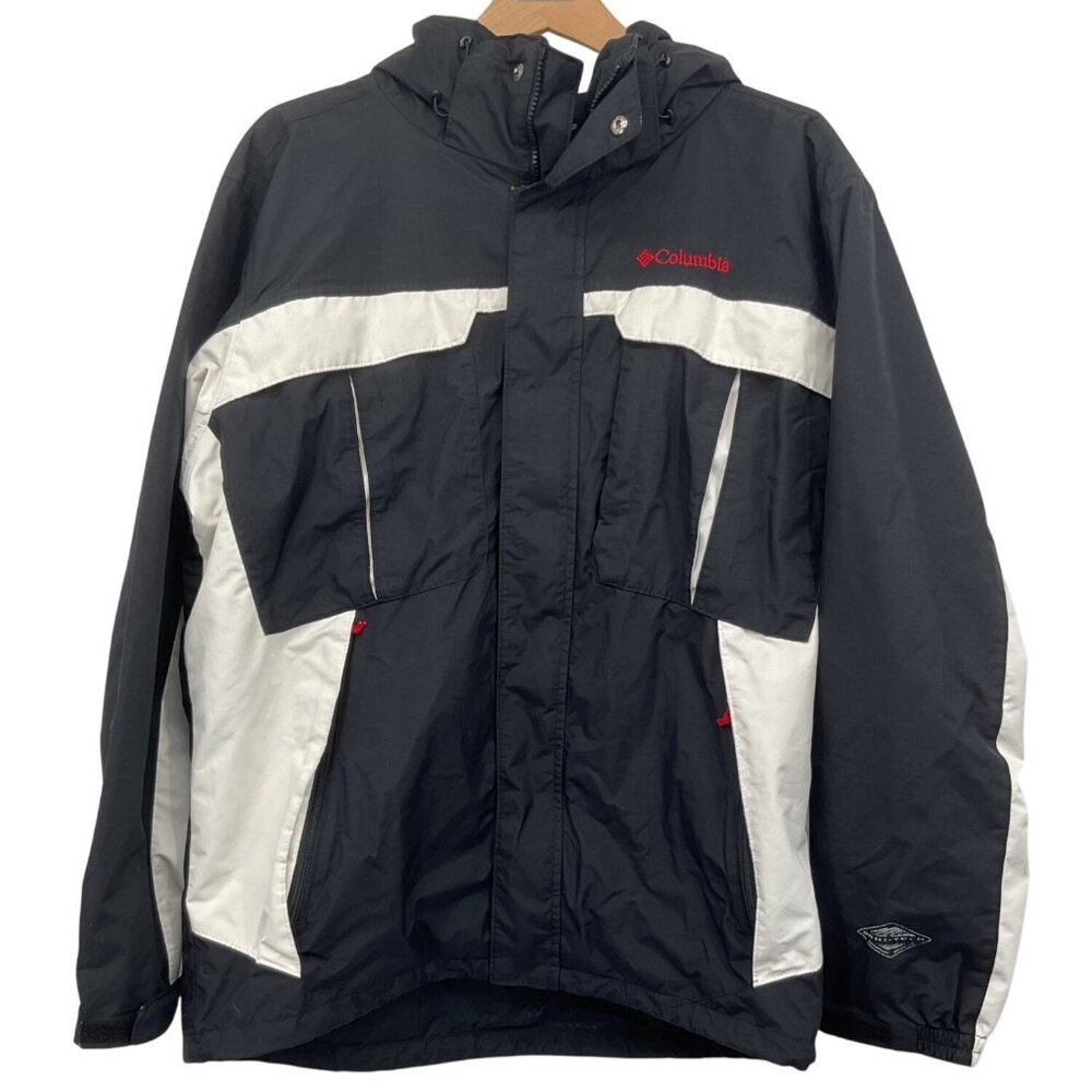 Columbia Mens Omni Tech Black & White Waterproof Jacket L